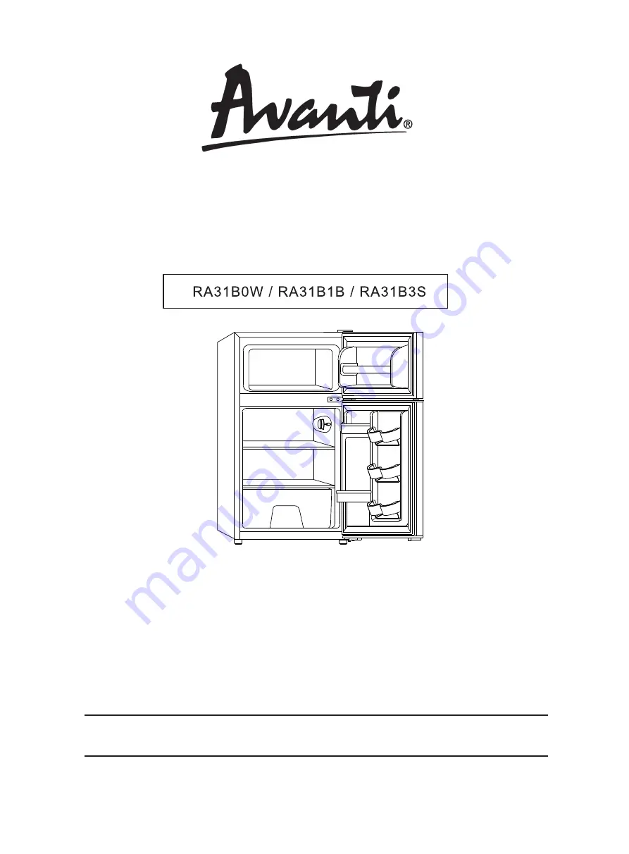 Avanti RA31B0W Скачать руководство пользователя страница 1