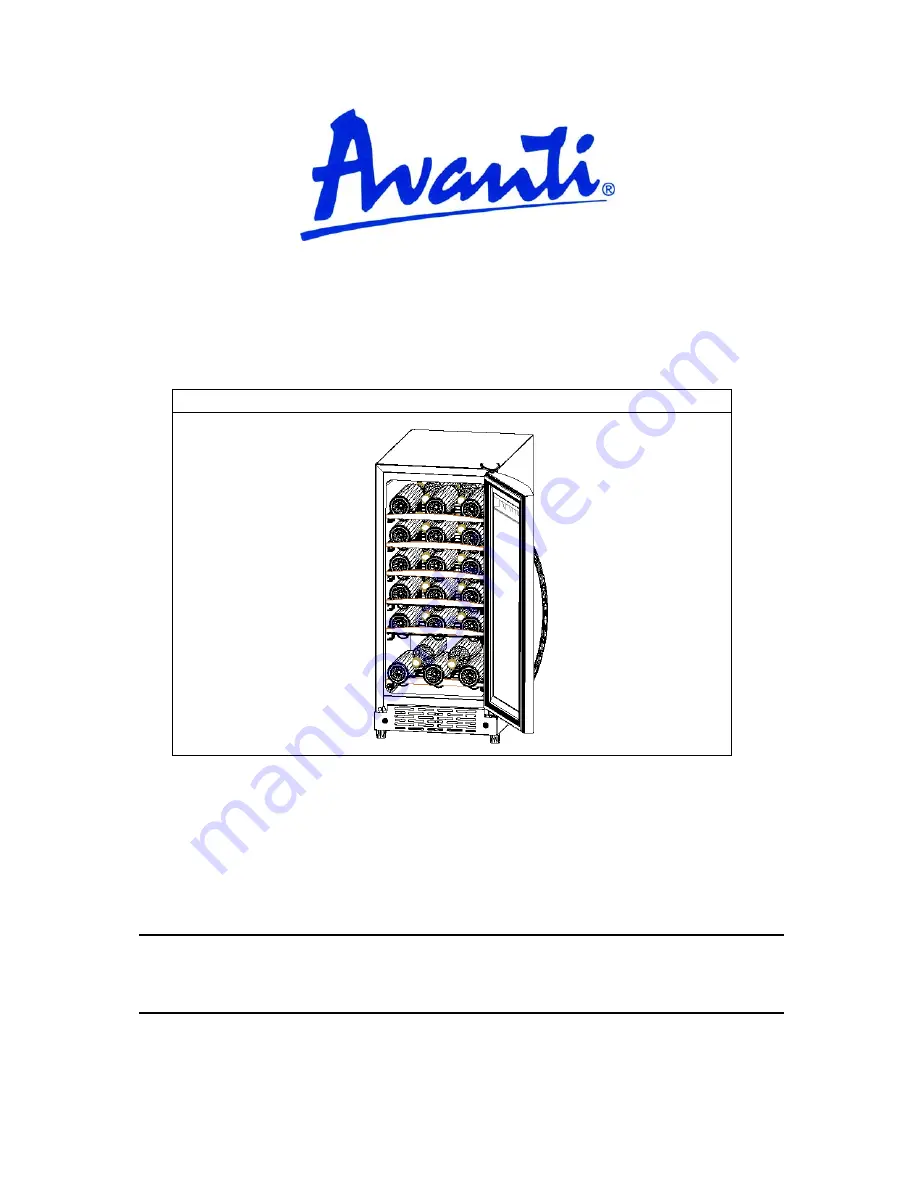 Avanti WC30SSR Скачать руководство пользователя страница 1