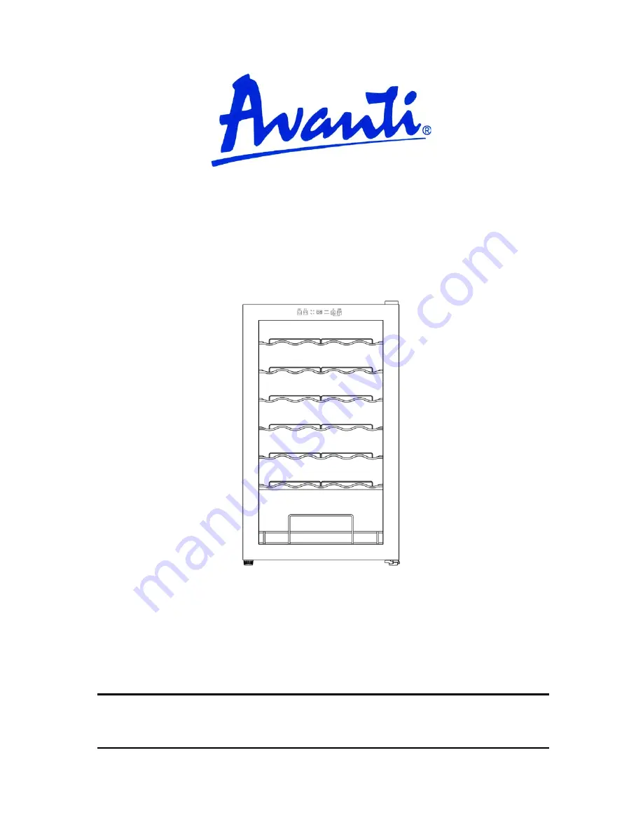 Avanti WC3406 Скачать руководство пользователя страница 1