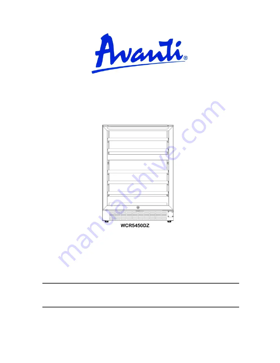 Avanti WCR5450DZ Instruction Manual Download Page 1