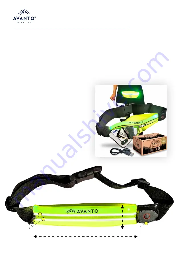 Avanto Lifestyle Reflective Light Belt Скачать руководство пользователя страница 1