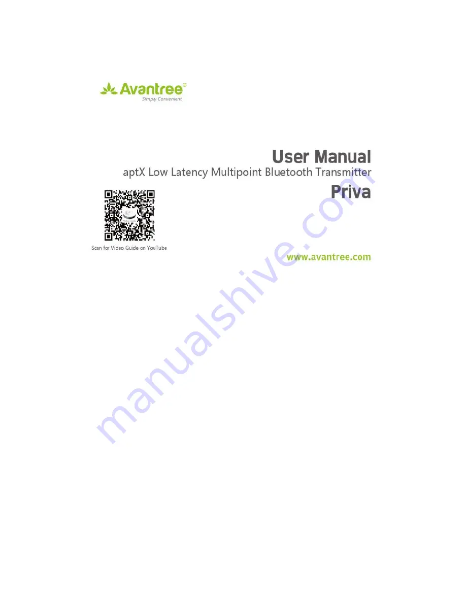 Avantree Priva User Manual Download Page 1