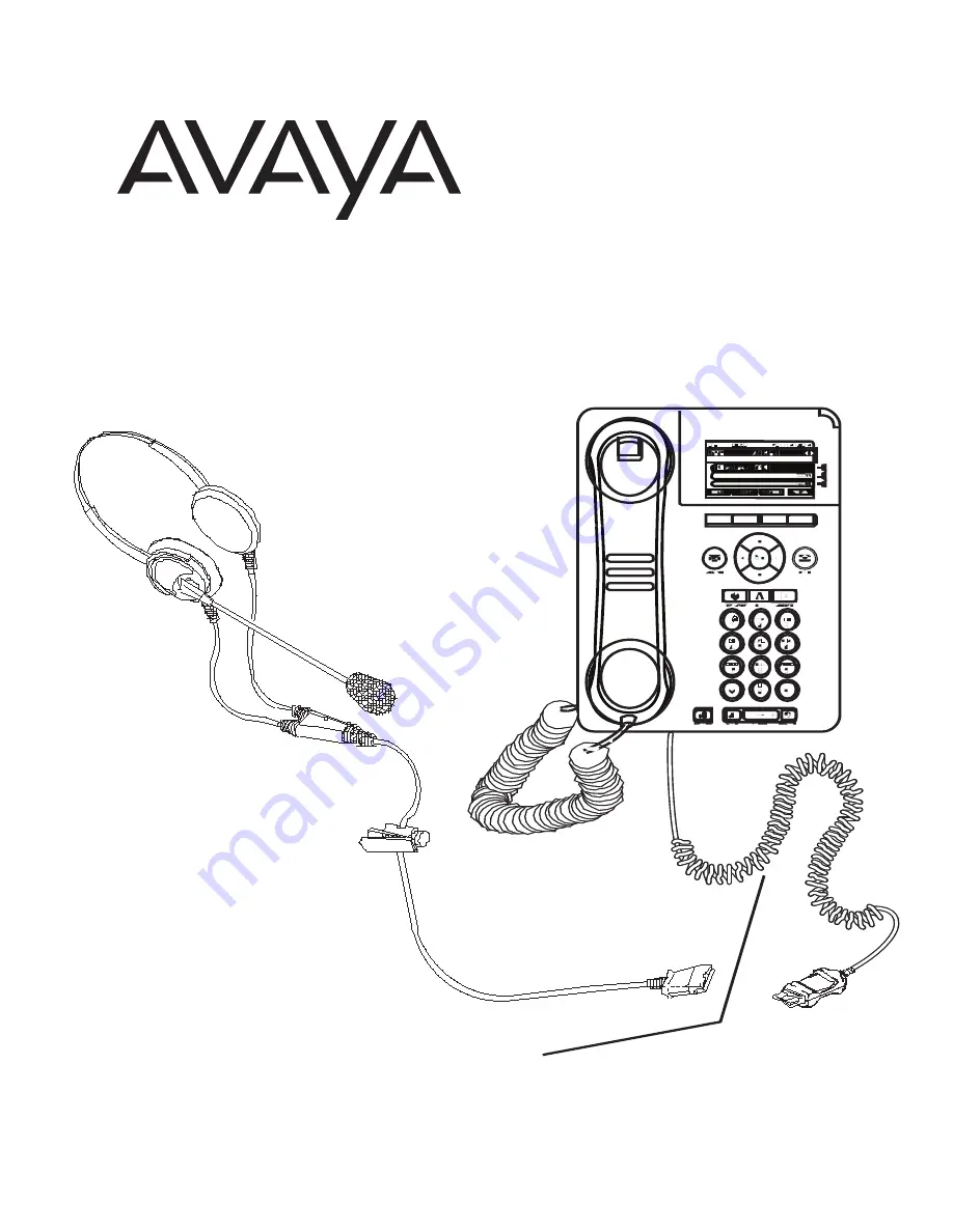 Avaya HIS Headset Adapter Cable Скачать руководство пользователя страница 1