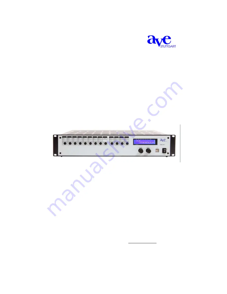 AVE DMX 84 Скачать руководство пользователя страница 1