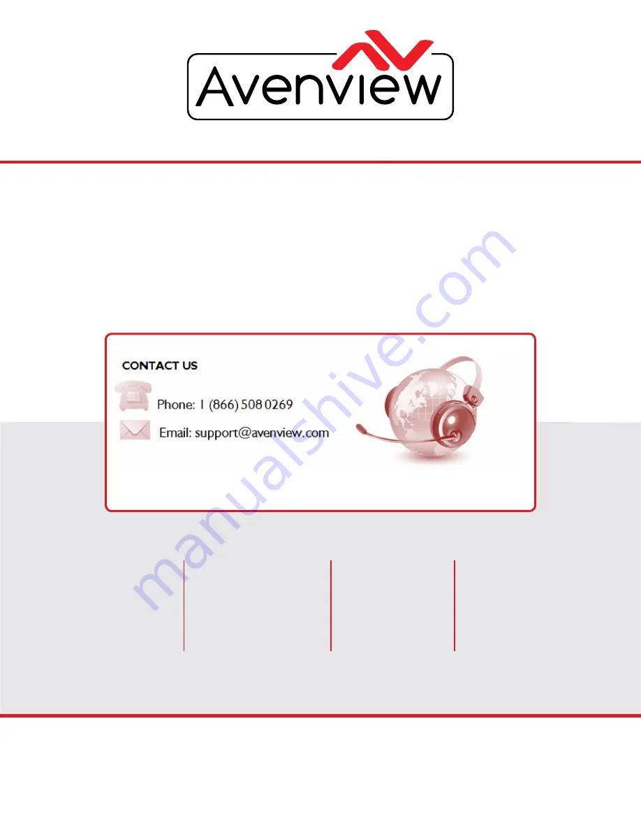 Avenview SW-HDM2-T4K-4X4 Product Manual Download Page 22