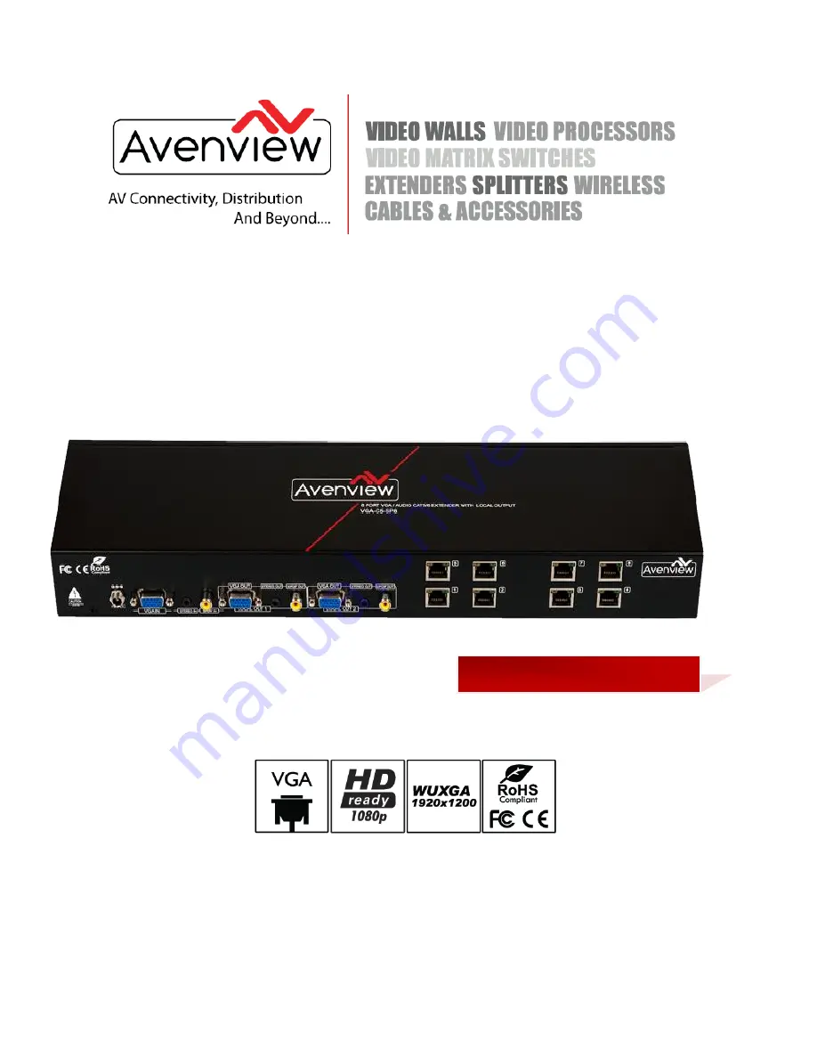 Avenview VGA-C5-SP-8 User Manual Download Page 1