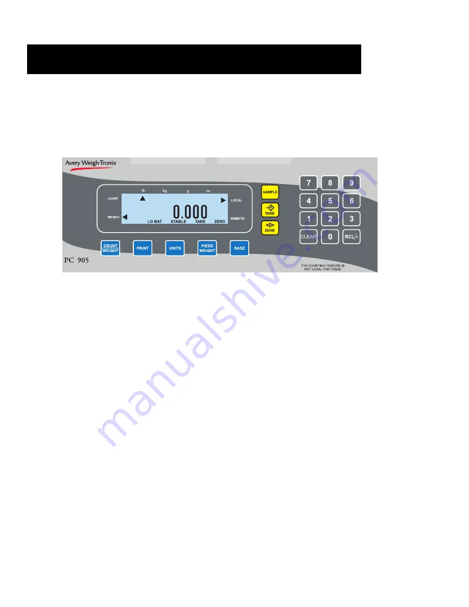 Avery Weigh-Tronix PC-905 User Instructions Download Page 6