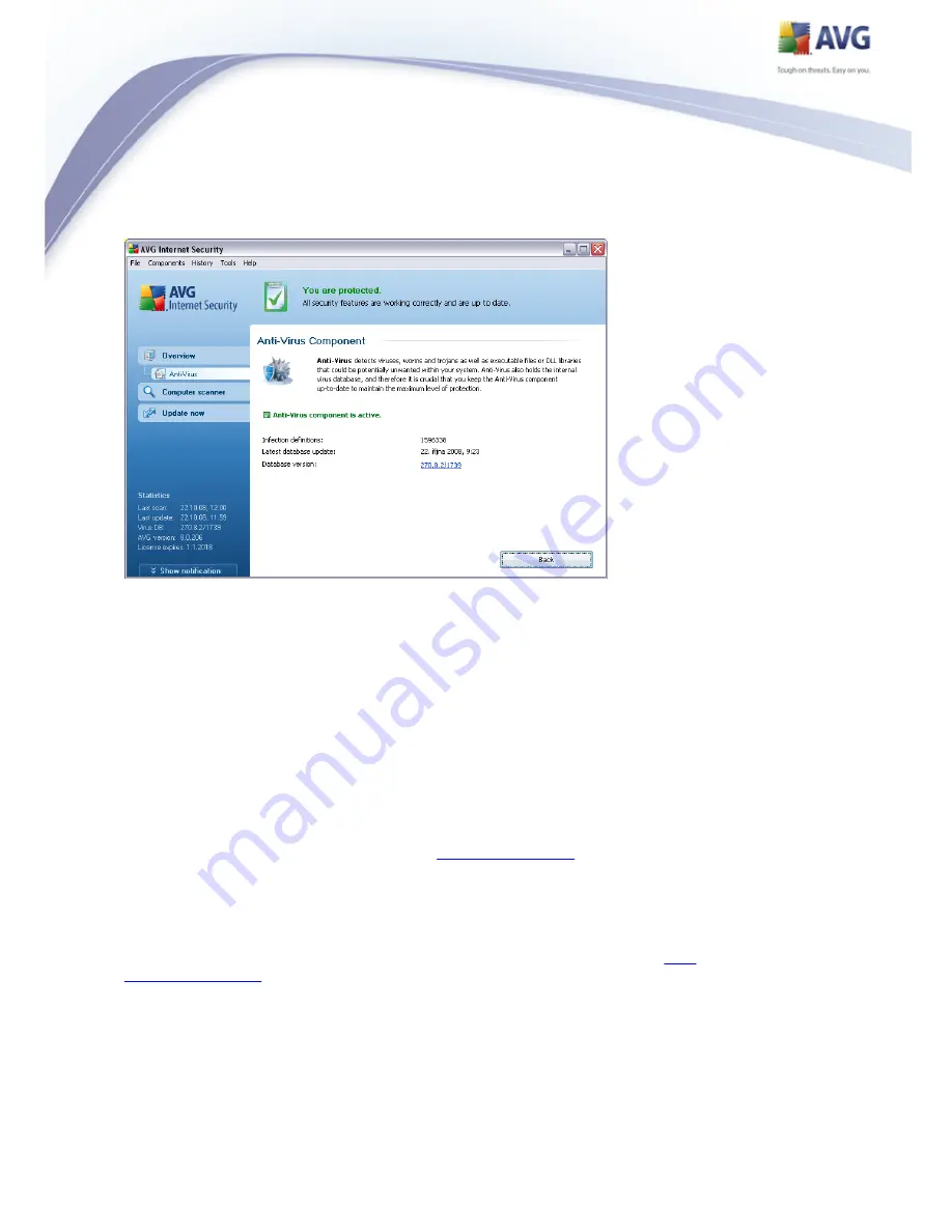 AVG 8.5 ANTI-VIRUS - REV 85.8 Скачать руководство пользователя страница 42