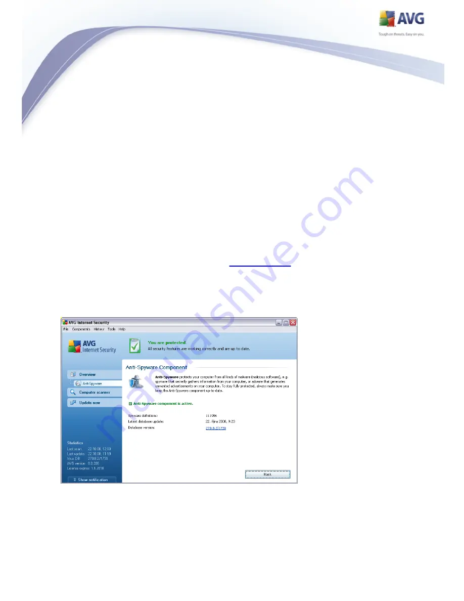 AVG 8.5 ANTI-VIRUS - REV 85.8 Скачать руководство пользователя страница 43