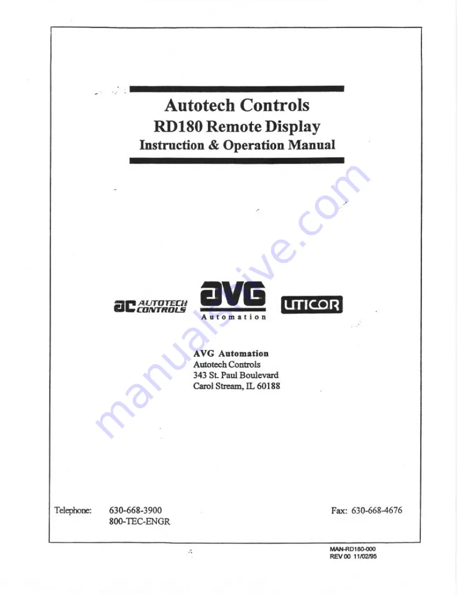 AVG RD180 Скачать руководство пользователя страница 1