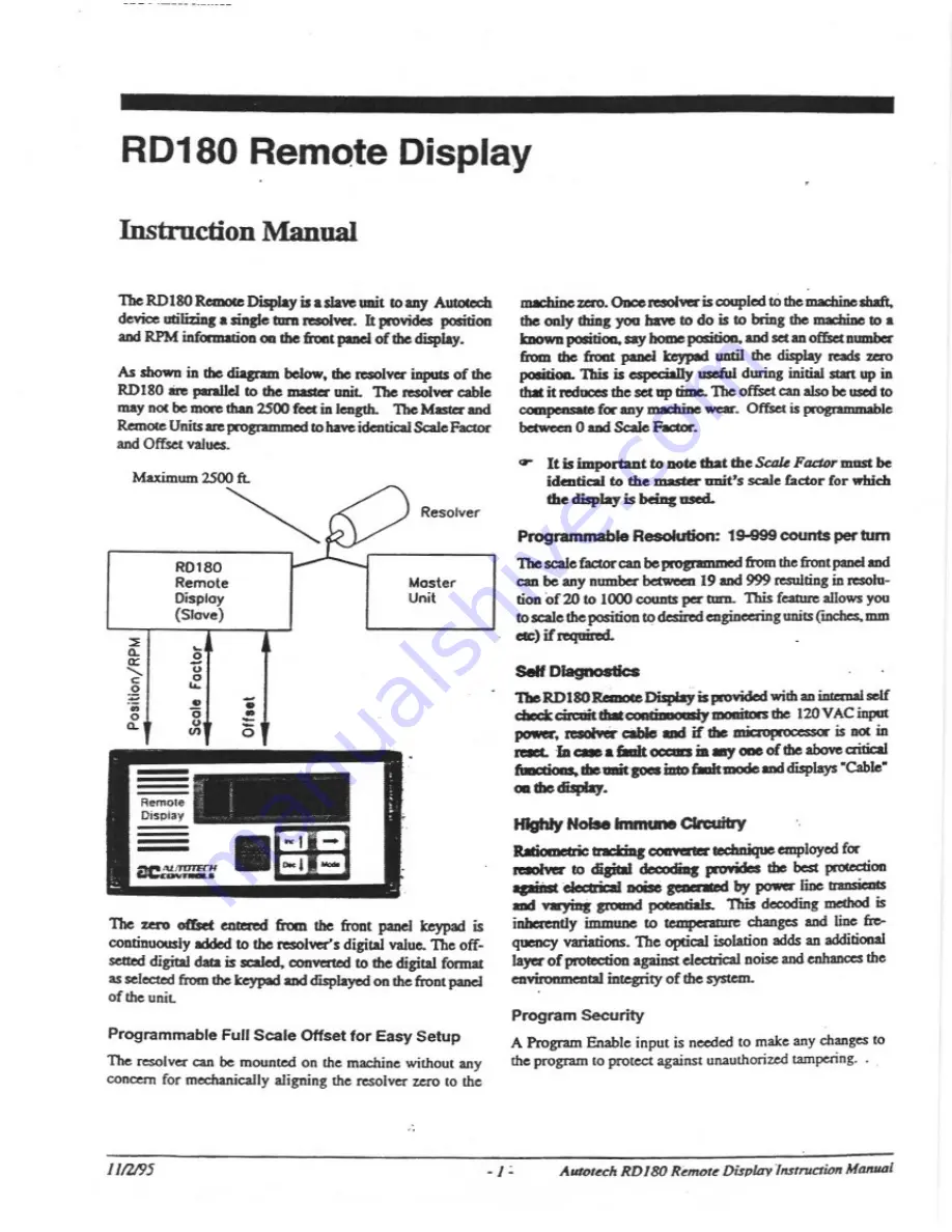 AVG RD180 Instruction & Operation Manual Download Page 2