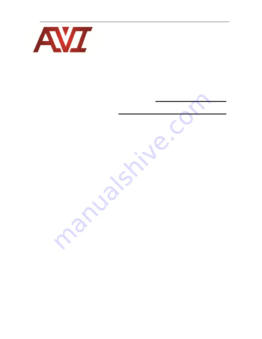 AVI AVI-PDU Series Installation And Operating Instructions Manual Download Page 1