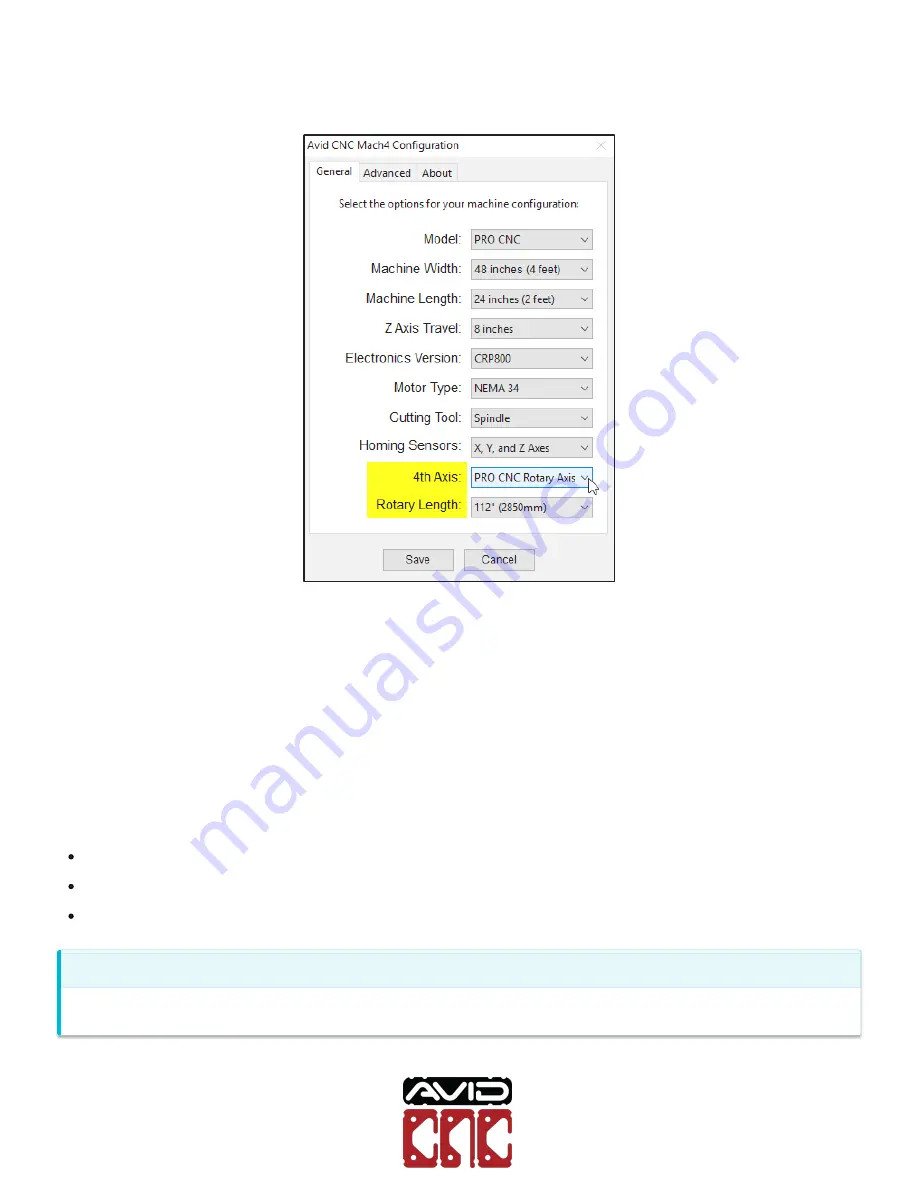 Avid Technology CNC Rotary Axis Installation & Calibration Manual Download Page 36