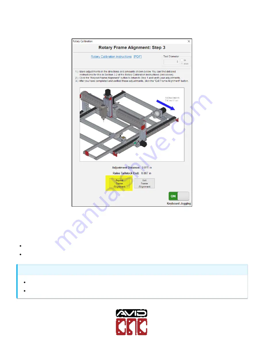 Avid Technology CNC Rotary Axis Installation & Calibration Manual Download Page 58