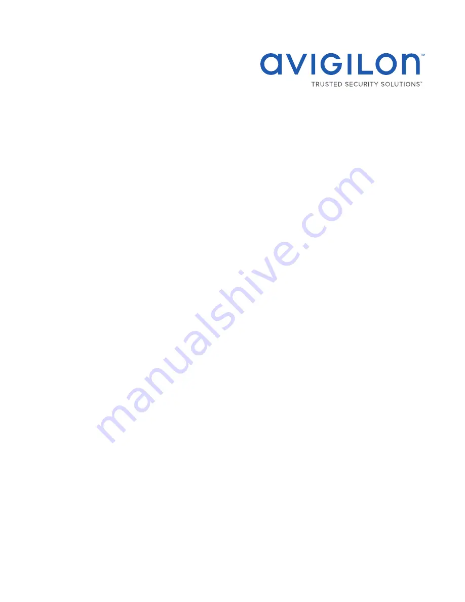 Avigilon H4A-G-B User Manual Download Page 1