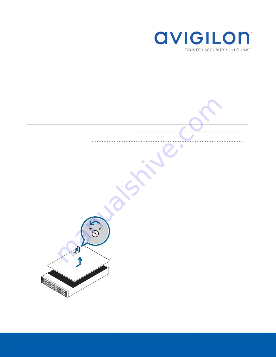 Avigilon HD NVR Series Installing Download Page 1