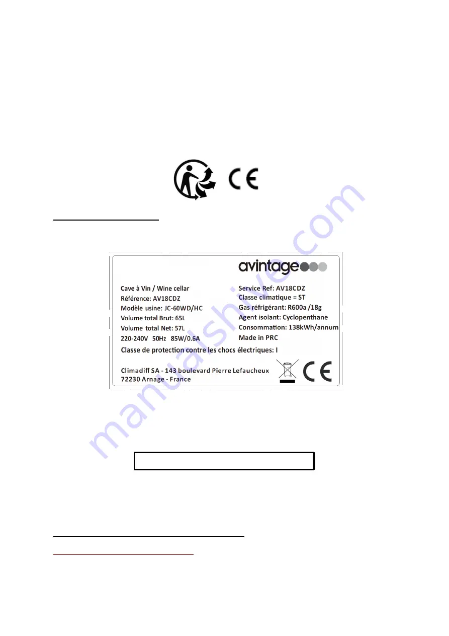 Avintage AV18CDZ Use Instructions Download Page 123