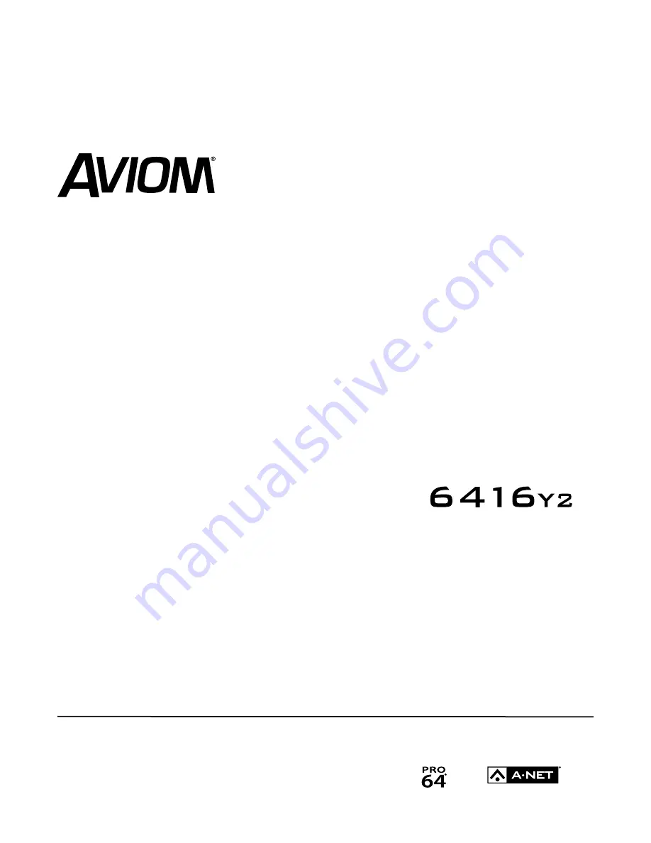 Aviom 6416YZ User Manual Download Page 1