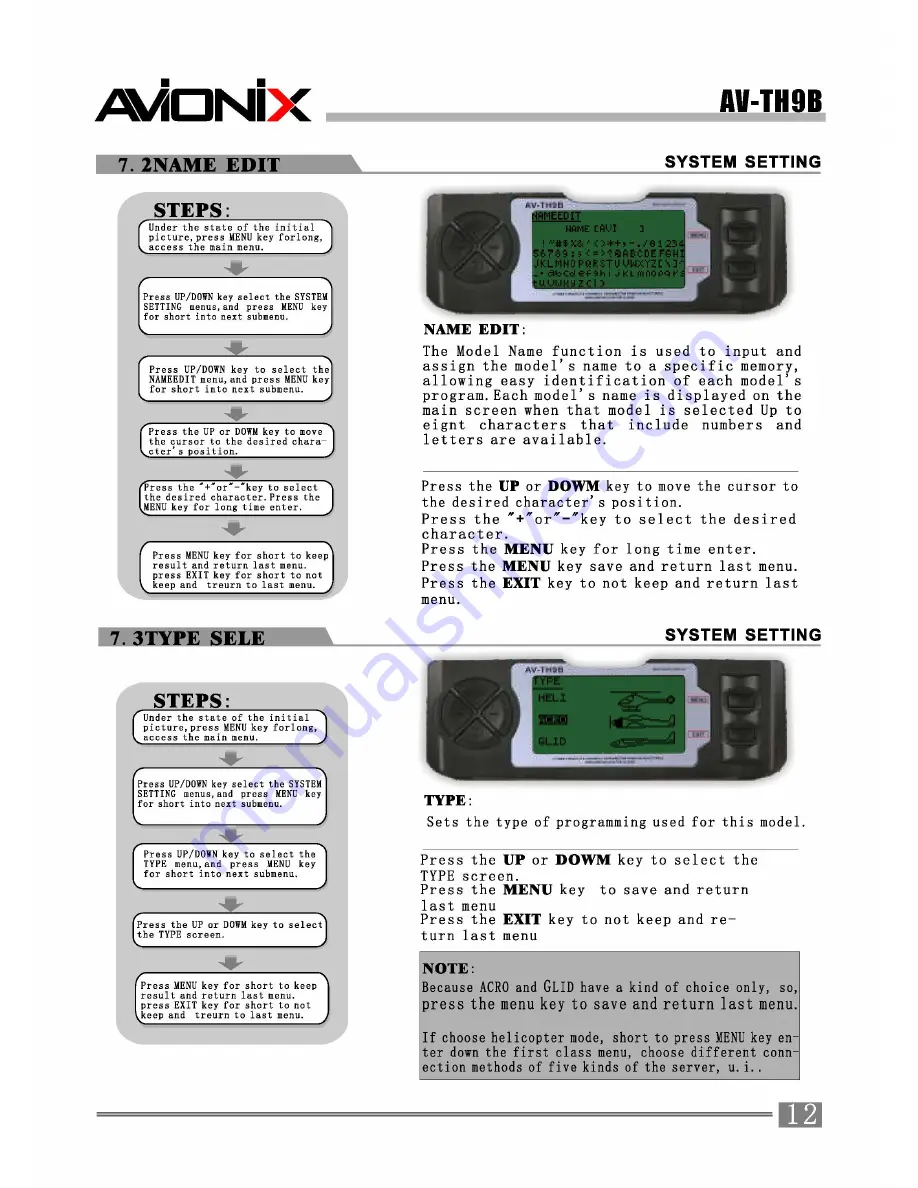 Avionix AV-TH9B Instruction Manual Download Page 13