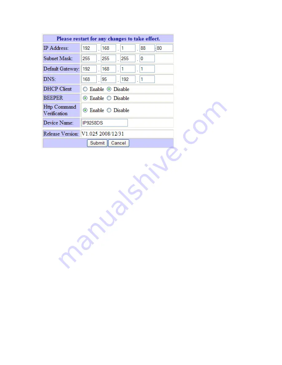 Aviosys IP Power 9258 DS User Manual Download Page 22