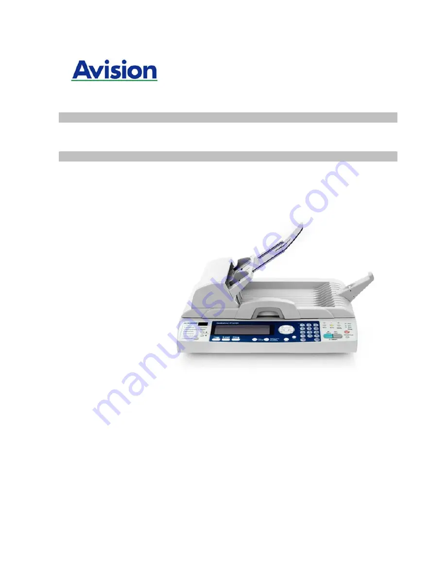 Avision NETDELIVER @V2500 User Manual Download Page 1