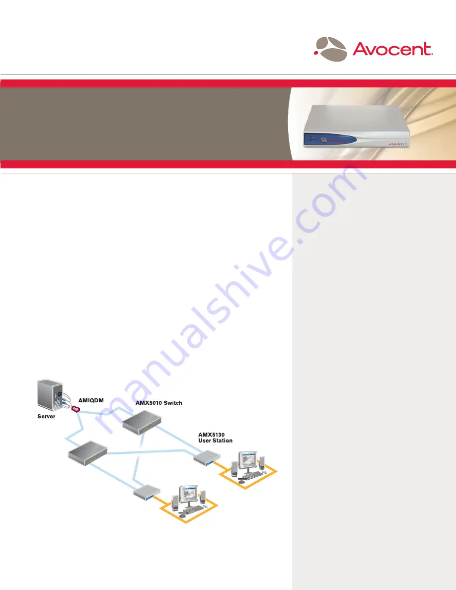 Avocent AMX 5121 Specification Sheet Download Page 1