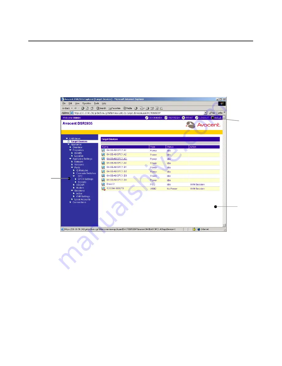 Avocent DSR Series DSR2035 Installer/User Manual Download Page 62