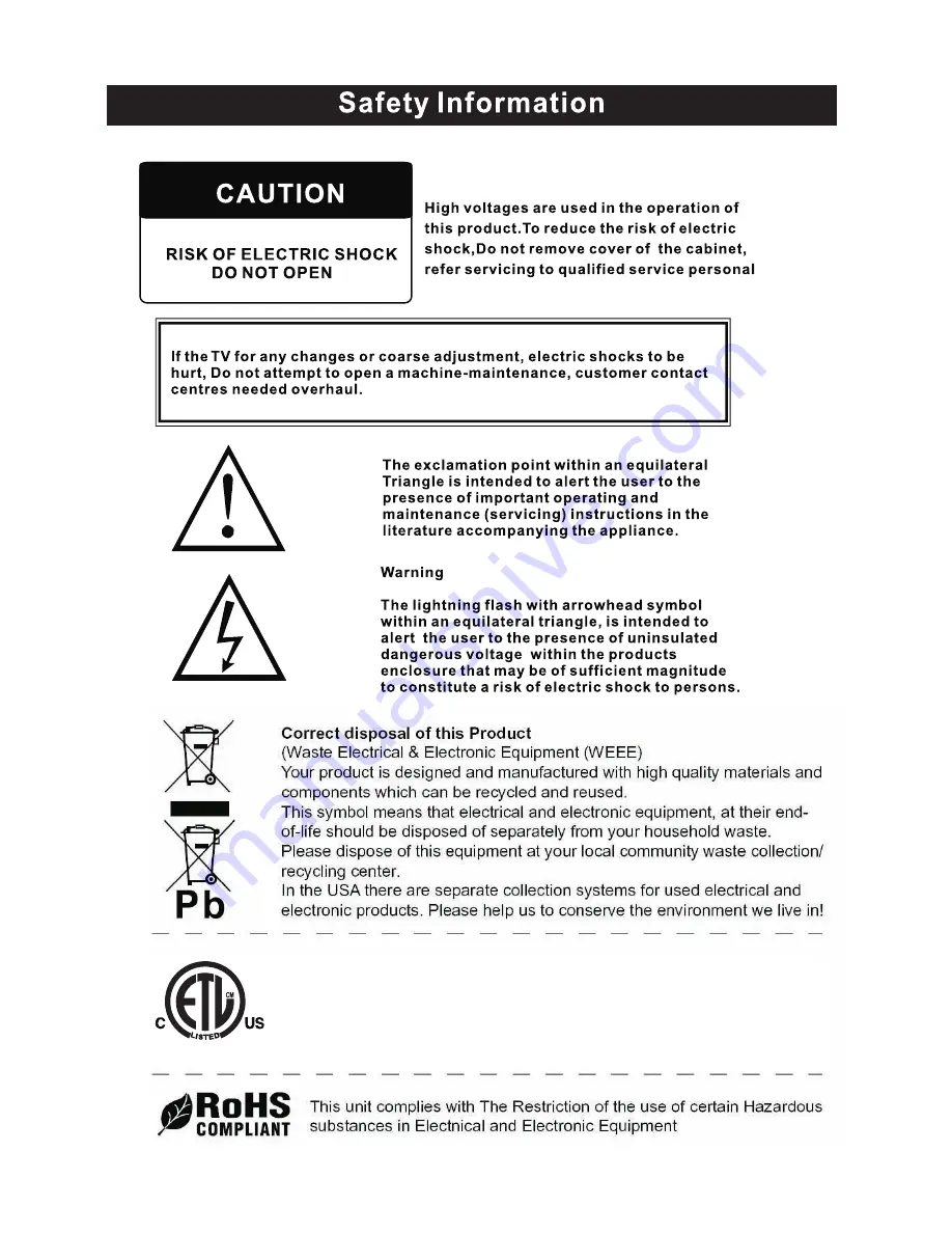 Avol AET32390FN Instruction Manual Download Page 3