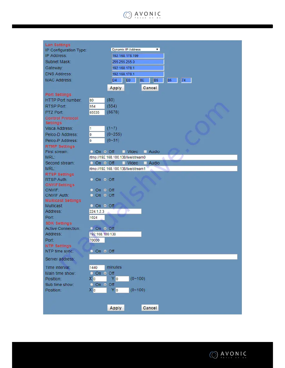 Avonic CM60-IP User Manual Download Page 27