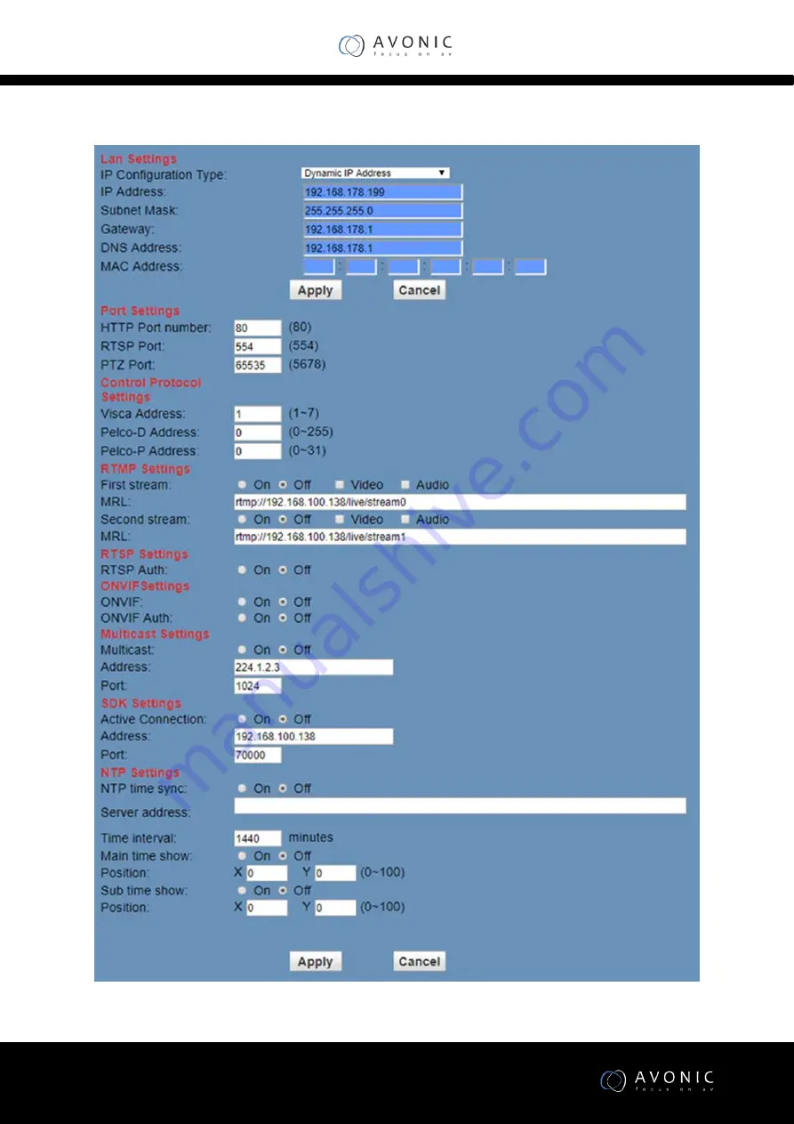 Avonic CM63-IP User Manual Download Page 45