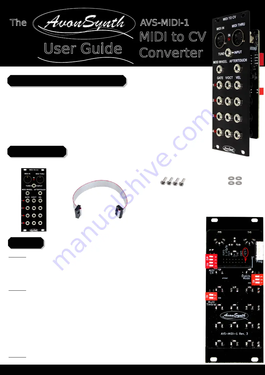 AvonSynth AVS-MIDI-1 User Manual Download Page 1