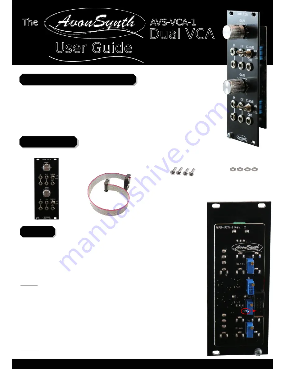 AvonSynth AVS-VCA-1 User Manual Download Page 1