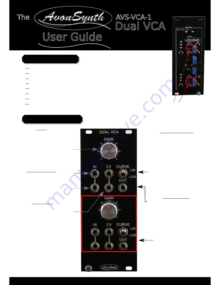 AvonSynth AVS-VCA-1 User Manual Download Page 2