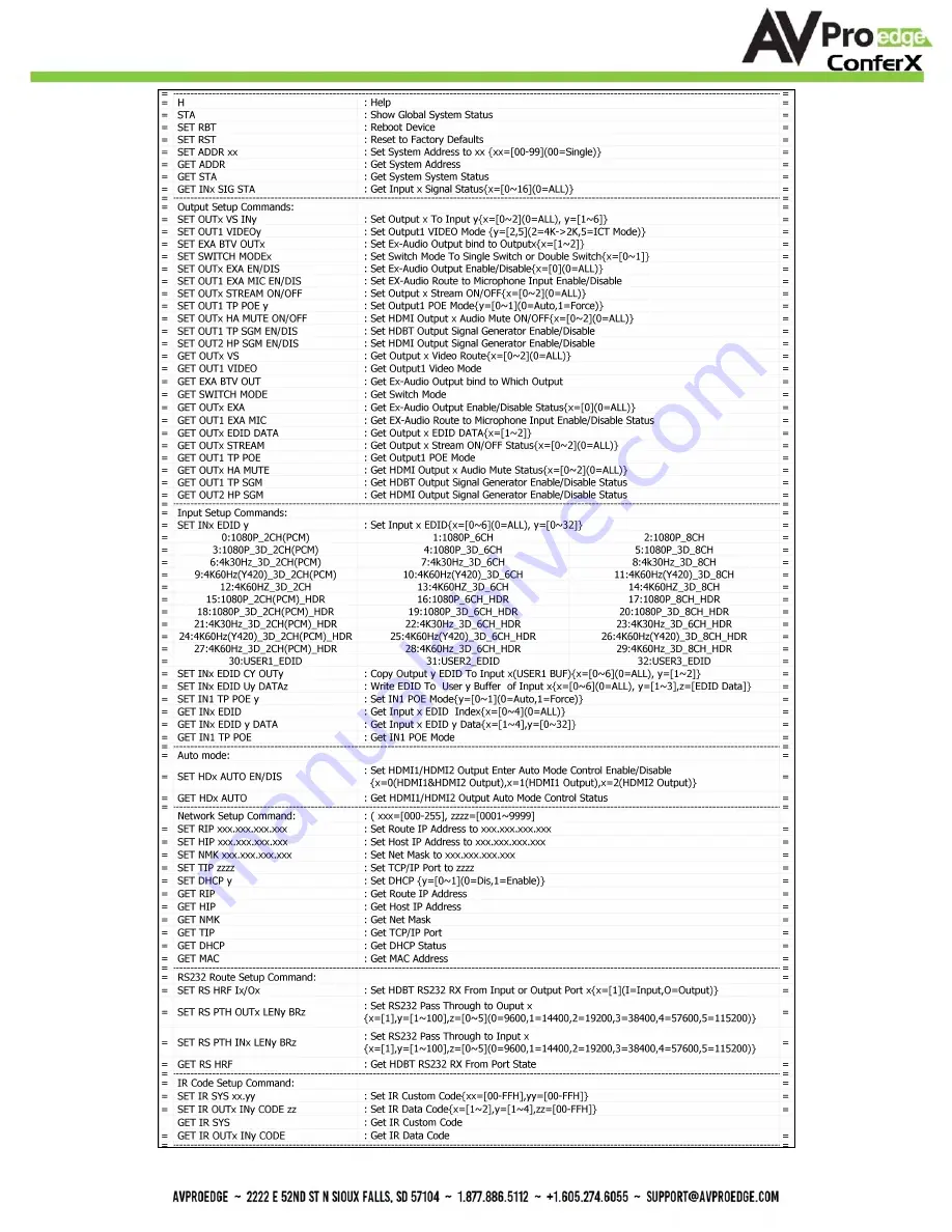 AVProEdge ConferX AC-CX62-AUHD User Manual Download Page 8