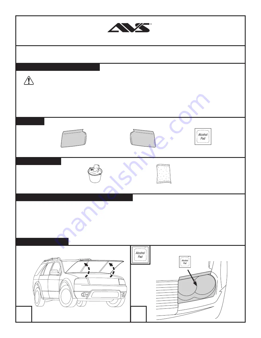 AVS Headlight Covers Installation Instructions Manual Download Page 1