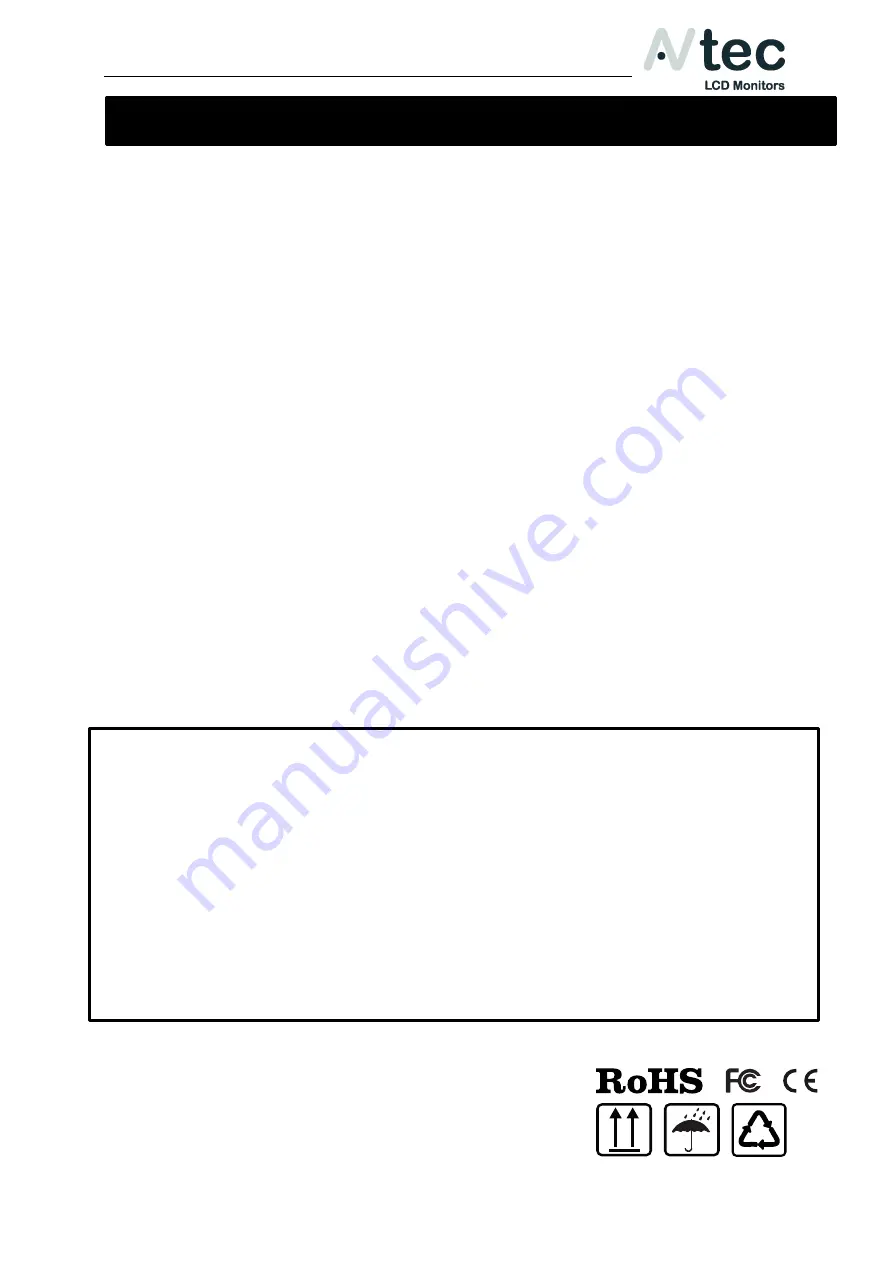 Avtec XFD057 Owner'S Manual Download Page 3