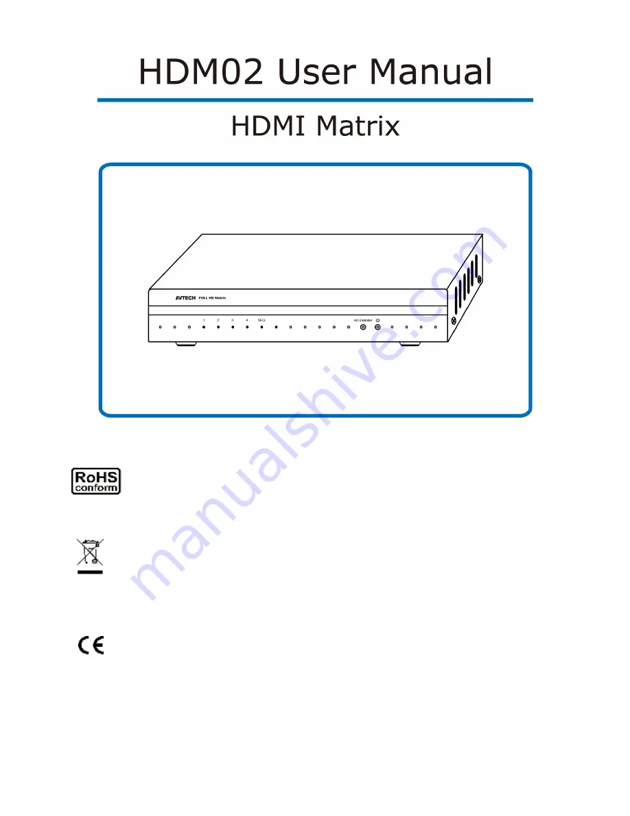 Avtech HDM02 User Manual Download Page 1