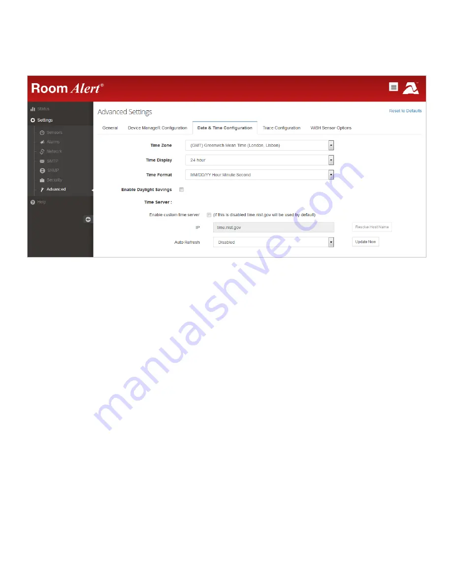 Avtech Room Alert 12E User Manual Download Page 44