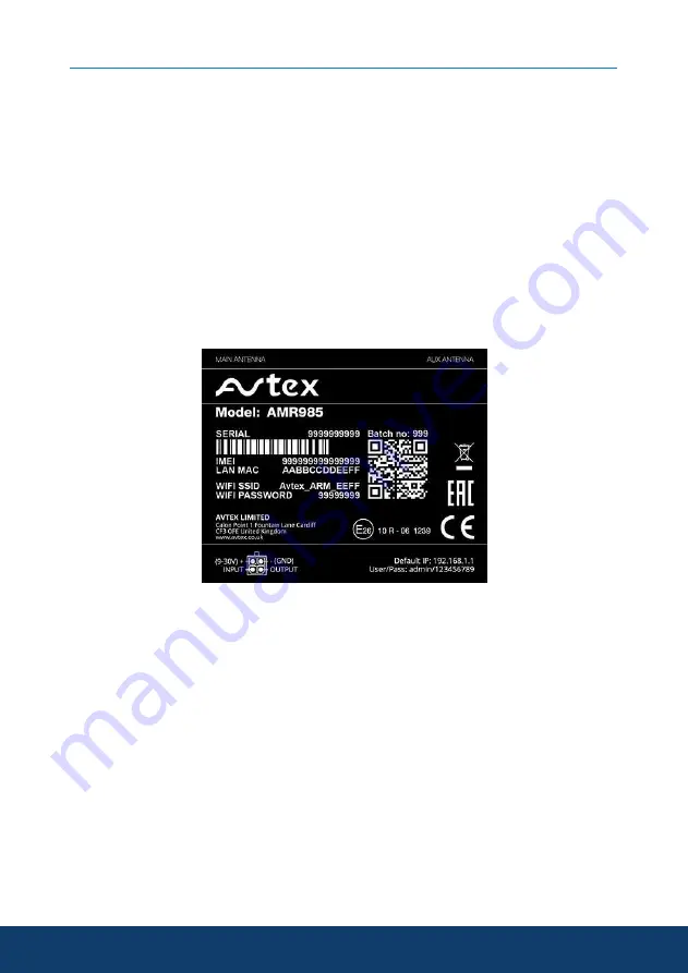 Avtex AMR985 User Manual Download Page 12