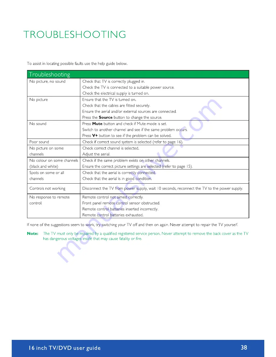 Avtex L165DRS User Manual Download Page 38