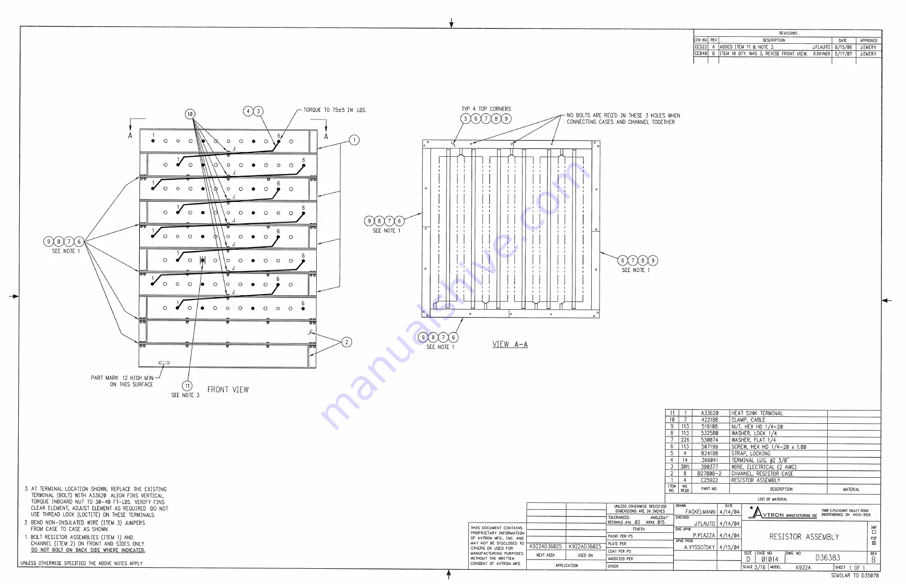 Avtron K922A Manual Download Page 70