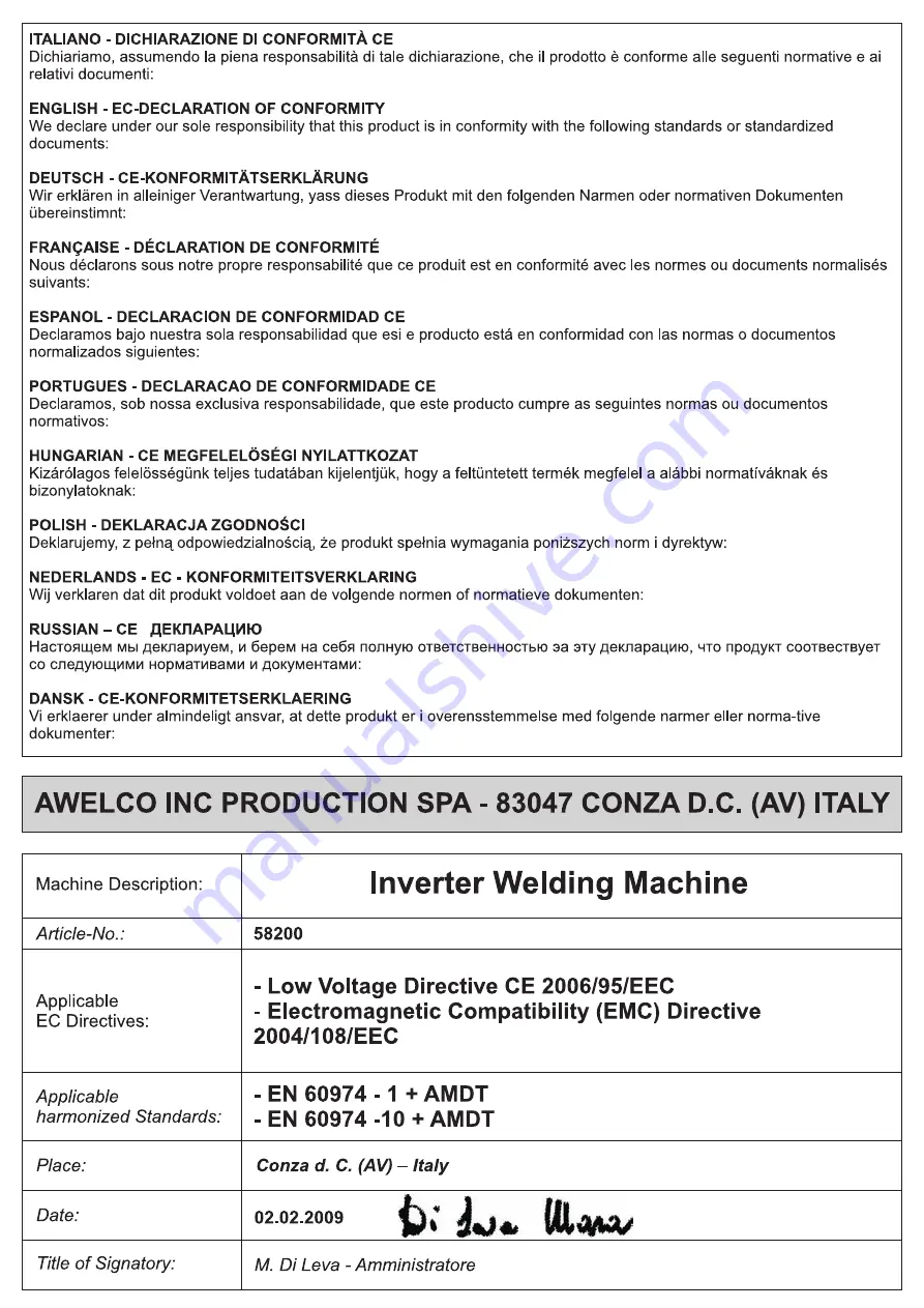 AWELCO 58200 User Manual Download Page 18