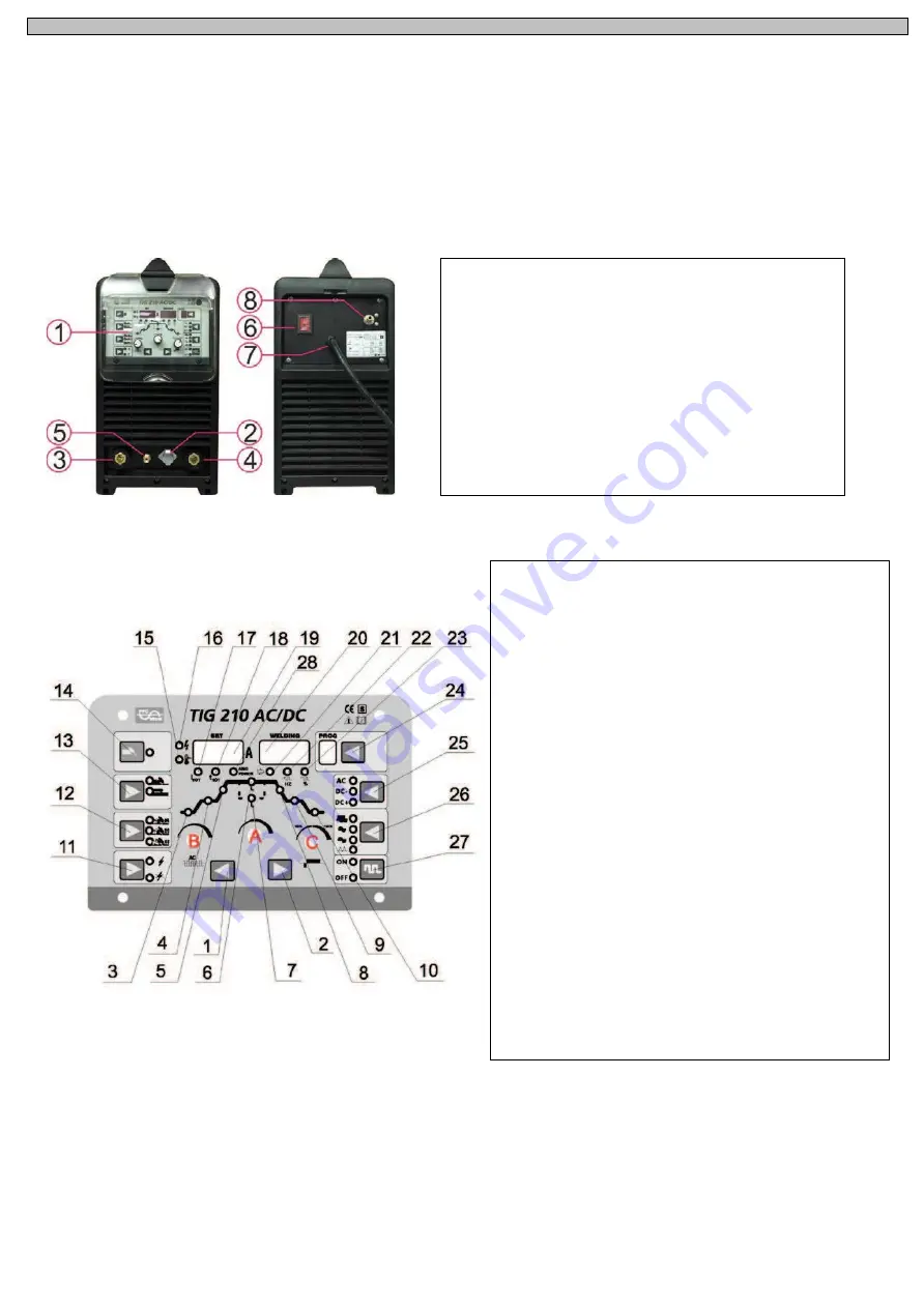 AWELCO TIG 210 AC/DC User Manual Download Page 27