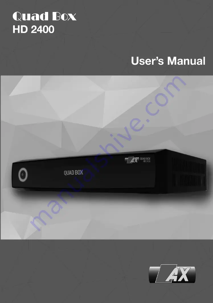 AX Quad Box HD 2400 Скачать руководство пользователя страница 1