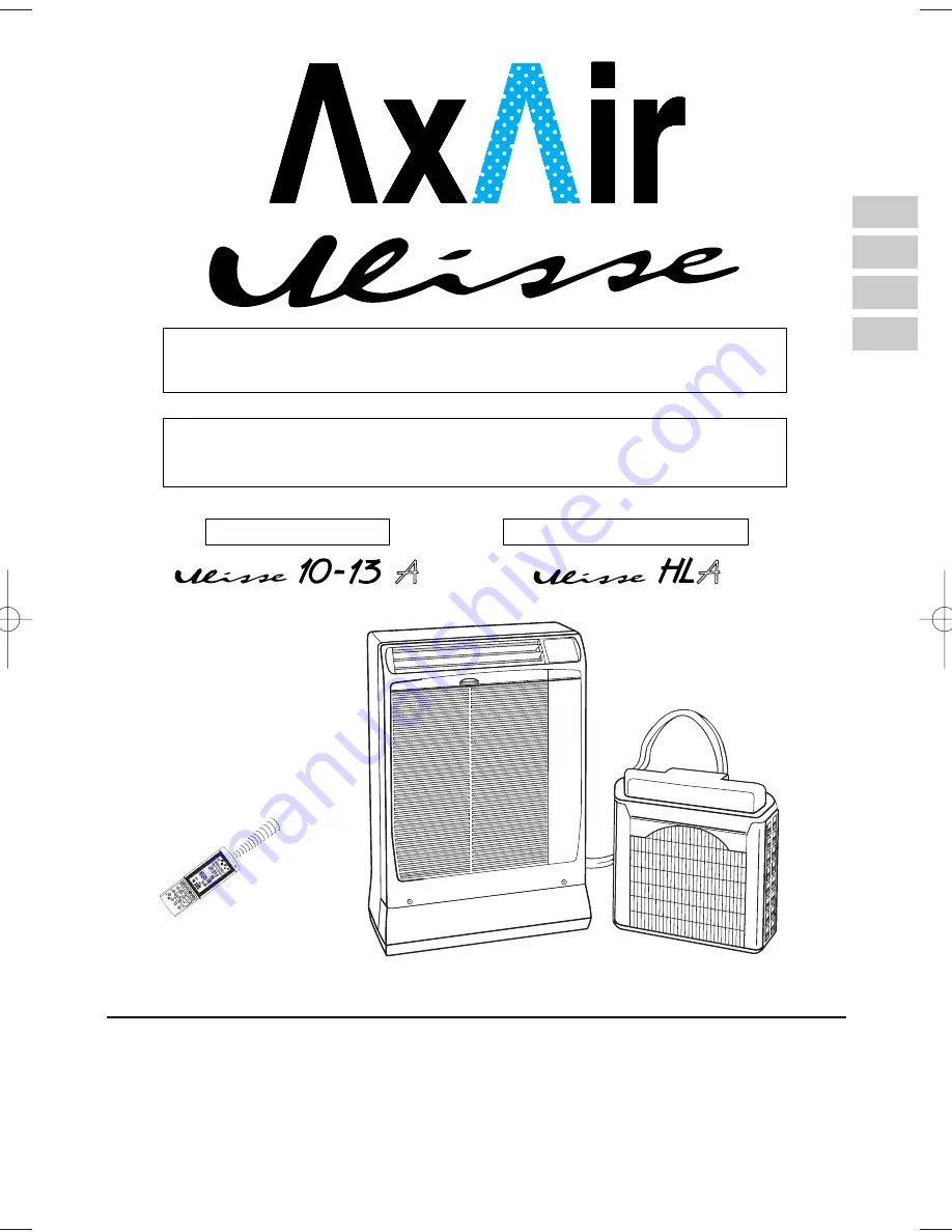 Axair Ulisse 10-13 A Скачать руководство пользователя страница 1