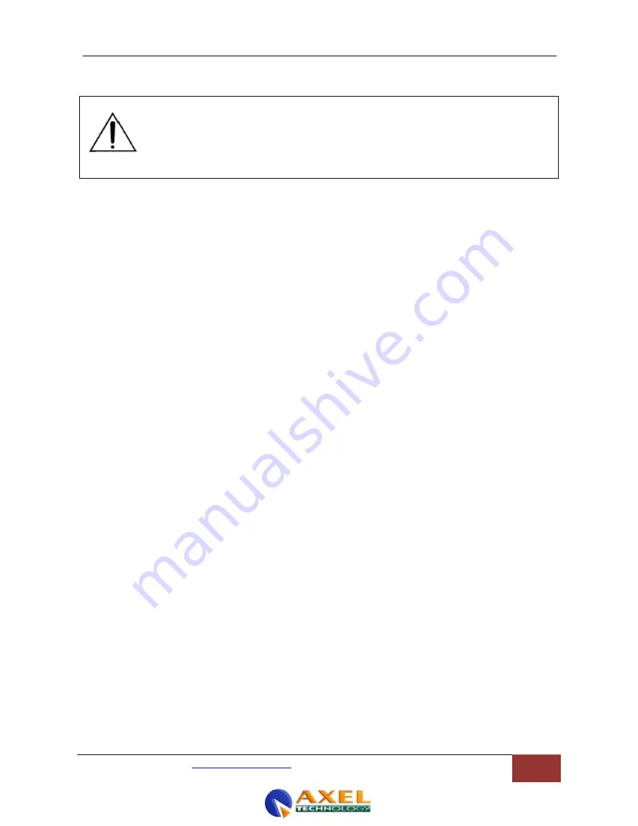 Axel A112010000 Operating Manual Download Page 13