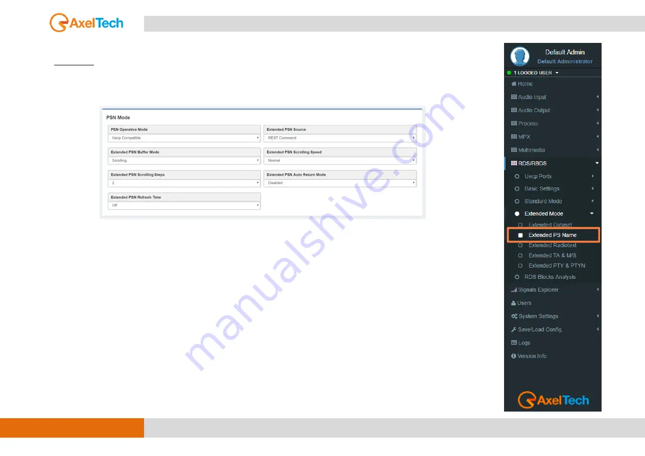 AxelTech Falcon D7 User Manual Download Page 148