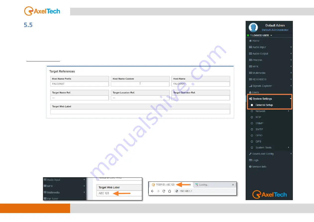 AxelTech Falcon D7 User Manual Download Page 160