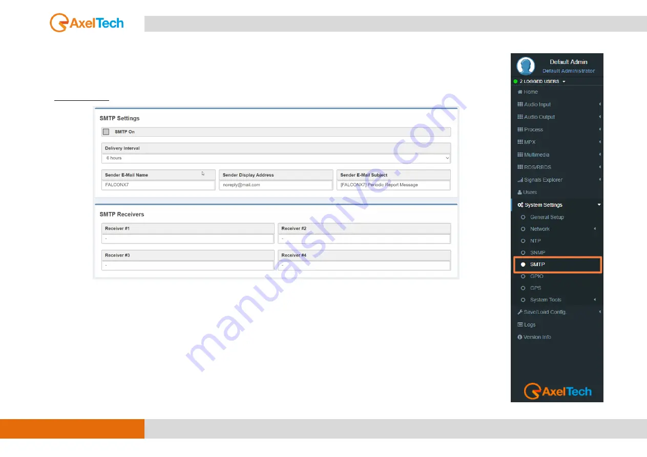 AxelTech Falcon D7 User Manual Download Page 180