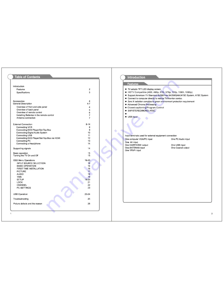 AXESS ELECTRONICS TV1701-15 Instruction Manual Download Page 4